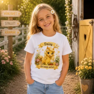 T-shirt barn – Stallkompisen Daisy 🌼🐴