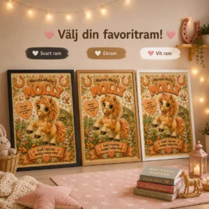 Inramad poster – Stallkompisen Morots-Molly