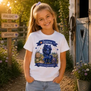 Eko T-shirt barn – Stallkompisen Stjärna ⭐🐴