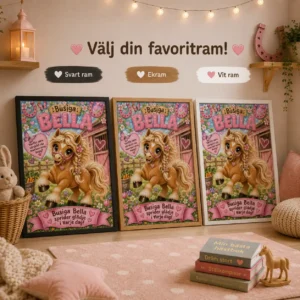 Inramad poster – Stallkompisen Busiga Bella