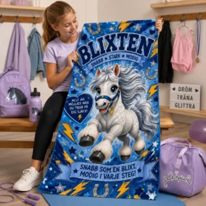 Stallkompisarna Bad- & gympahandduk – Blixten