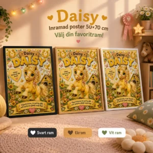 Inramad poster – Stallkompisen Daisy
