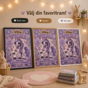 Inramad poster – Stallkompisen Vilma